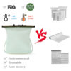 HUMOMO Reusable Silicone Food Bag,Cooking-FDA Grade,33.8OZ (GREEN) - 图片 4